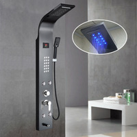 Prix de gros Panneau de douche thermostatique mural en acier inoxydable 304 pour salle de bain