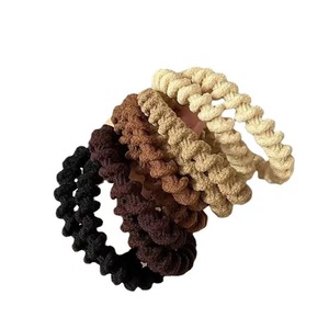 High Elastic Wavy Hair Tie Lotus Root Rope Fabric Hair Band For Women Casual Headdress Summer 2023 Jinhua Origin - Product Image 5
