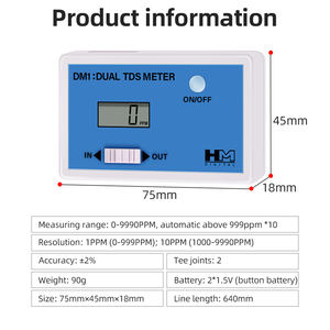 Neuankömmling Dual TDS Meter Einlass und Auslass Online-Wasser qualitäts detektor Praktischer Dual-Wasser qualitäts tester - Product Image 5