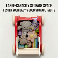 Juguete Multifuncional Ecológico para Bebés, Coche de Juguete de Plástico, Andador de Aprendizaje para Niños Pequeños, Caja de Almacenamiento para Sala de Estar o Parque