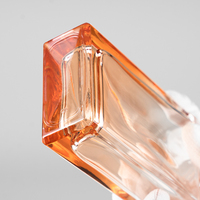 Directo de Fábrica, Botella de Perfume de Vidrio Vacía Rectangular de Color Ámbar de 100 ml, con Base Sólida, para Aceite de Oud y Attar