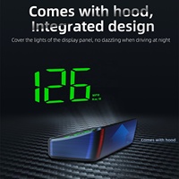 Affichage HUD de voiture vert 10Hz GPS Beidou double mode, grand écran 2,3 cm, capteur de lumière automatique, compteur de vitesse Type-C pour tous les véhicules