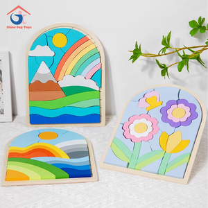 Productos para Dropshipping 2026: Rompecabezas de Bloques de Construcción con Diseño de Flores, Tablero DIY de Cartón, Juguetes Educativos Tempranos para Bebés, Servicio de Abastecimiento en China - Product Image 4