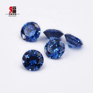 Baifu เครื่องประดับอัญมณี CZ zircon ไพลินเข้ม8มม - Product Image 2