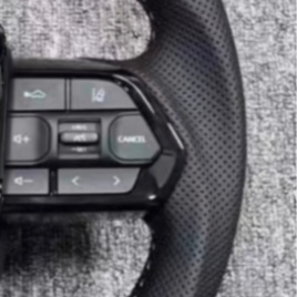 Volant de voiture en cuir noir avec surpiqûres <span class=keywords><strong>sport</strong></span>, directement de l'usine, compatible avec <span class=keywords><strong>Toyota</strong></span> <span class=keywords><strong>Corolla</strong></span> Land Cruiser LC300 LC200 LC79 N80 - Product Image 4
