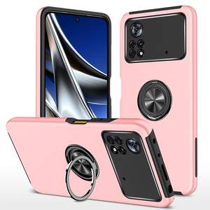 Produttore all'ingrosso Cover per telefono ad anello magnetico per custodie Xiaomi <span class=keywords><strong>Poco</strong></span> F4 <span class=keywords><strong>C40</strong></span> M4 X4 Pro 5G con funzione di supporto - Product Image 1