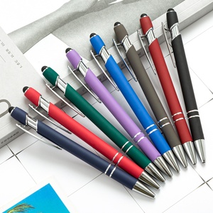 แฟชั่นโปรโมชั่น 2 In 1 Stylus Ballpoint PEN Soft Touch Capacitiveปากกาสัมผัสหน้าจอโลโก้โลหะที่กำหนดเองปากกาลูกลื่นปากกา - Product Image 2