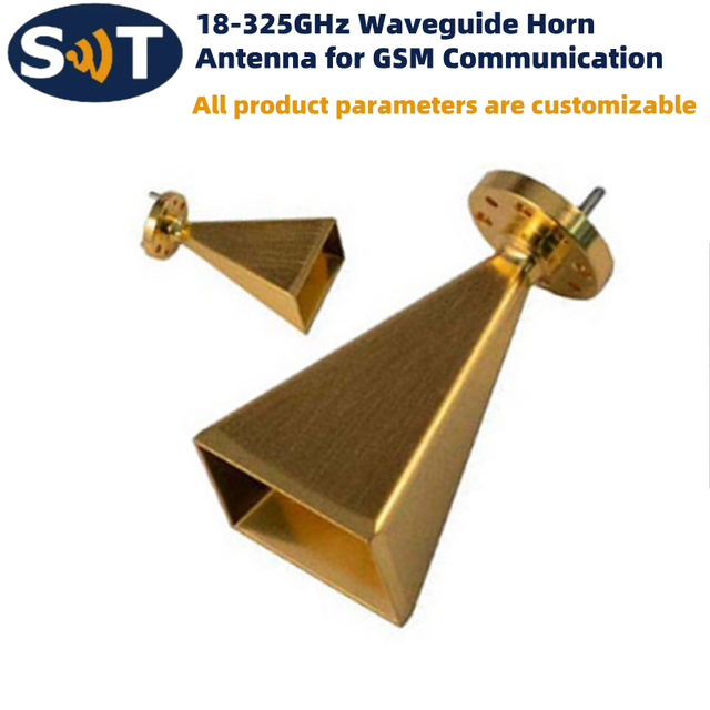 18-325GHz WR3-WR42 Custom Waveguide Horn Antenna 20-23dB Gain for GSM Communication