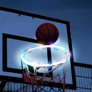 Luminária led de basquete para áreas externas, solar, decorativa, aro, para basquete, para crianças e adultos, com moldura de bola