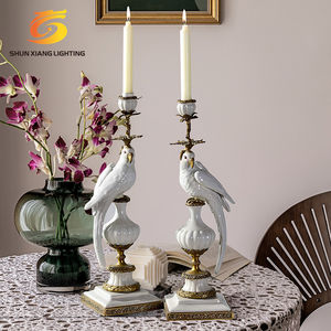 เชิงเทียนเซรามิกรูปนกทรงเชิงเทียนสำหรับตกแต่งลวดลายศิลปะวาดด้วยมือหรูหราแบบชาวยุโรป - Product Image 5