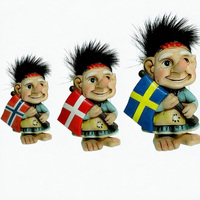 Op maat gemaakte Scandinavische reis-souvenir hars 3D figuur Viking standbeeld klein groot Noorse troll pop voor huis & winkel