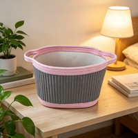 Bureau moderne pour enfants avec poignées en corde de coton écologiques, panier cadeau multifonctionnel, rangement flexible pour collations