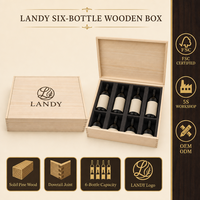 Premium 6-Flaschen Holz-Weinkiste aus Naturkiefernholz mit Schiebedeckel Fingerverzahnte Weinaufbewahrungsbox Großhandel OEM