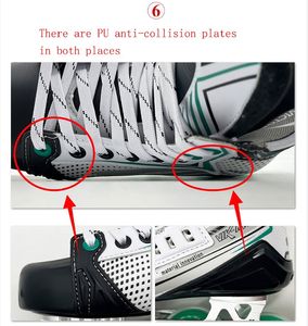 Patines de velocidad profesionales con marco de aleación de aluminio, patines de hockey en línea, zapatos de hockey sobre ruedas. - Product Image 6