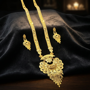 Wholesale 14K 18K 24K Micro Gold Traditional Floral Design Jewelry Set, Fashion Long Jewelry Set, Micro Forming Long Jewelry Set - Product Image 3
