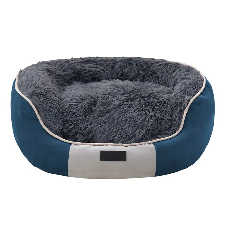 Premium kalite peluş köpek yatak uyku mağara kış sıcak üstün konfor rahat kabarık köpek yatağı