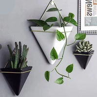 Air aero décor nordique naturel succulent pépinière triangulaire mural suspendu fleur plante panier pots et jardinières