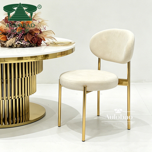 Modern <b>Dining</b> Room Golden Metal Leg Velvet Seat Wedding Lounge <b>Chairs</b> for Hotel - Product Image 2