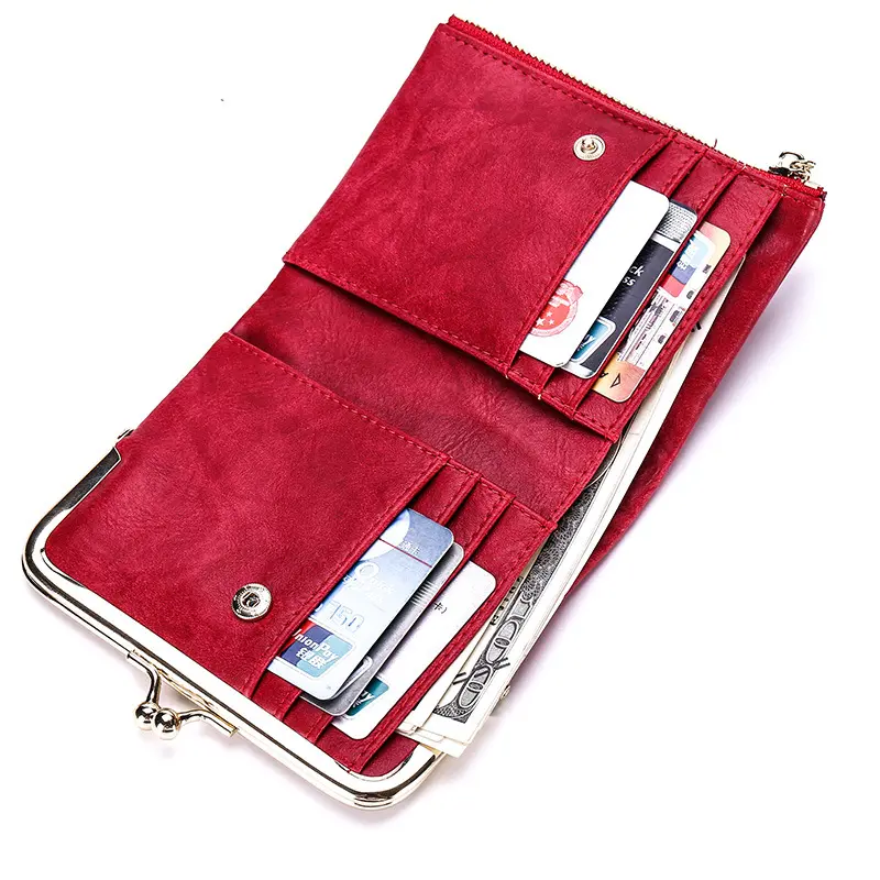 MIYIN 2024 new slim Short wallets for women fashionable ladies purse minimalist Money clip card holders leather wallets woman