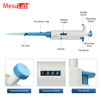 Micropipettes de laboratoire MesuLab, volume réglable, pipette manuelle monocanal en plastique