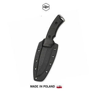 Cuchillo de hoja fija hecho a mano de acero O2 para caza, bushcraft y uso diario, con mango completo y funda de Kydex. - Product Image 2