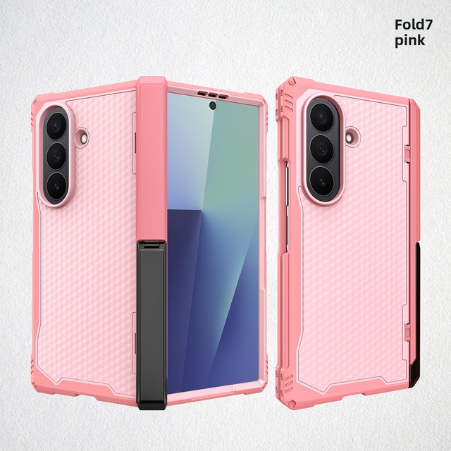 For Samsung Galaxy Z Fold 7 Case with Invisible Kickstand Full Hinge Protection Cover Screen Protector Shockproof Anti-Scratch