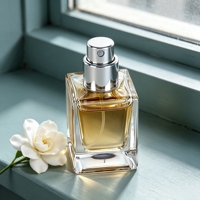 Flacon de parfum carré en verre personnalisé de 15 ml - Petit flacon pulvérisateur de parfum avec bouchon à bille