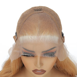 Perruques frontales sans colle 13x4 pour femmes, effet vague d'eau, ondulées, bouclées, avec ligne de cheveux naturelle, bonnet ajustable, cheveux synthétiques - Product Image 5