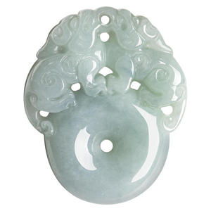 Pendentif Pi Xiu en jadéite naturelle du Myanmar, boucle porte-bonheur, pour hommes et femmes, vente en gros de jade PX22 - Product Image 3