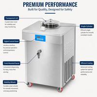 Commerciële Italiaanse harde ijsmachine, enkelcilinder batchvriezer, 1500W gelatomaker met touchscreen