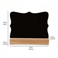 Mini Tableaux Noirs Rectangulaires Réutilisables Double Face Portables avec Support en Bois – Panneaux Vides pour Décoration de Table de Café, Bar, Mariage