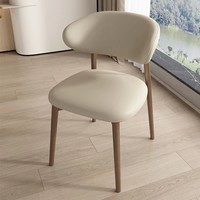Chaises de salle à manger en cuir d'extérieur nordique Design européen de luxe moderne pour la maison appartement meubles en métal en acier salon