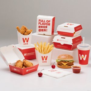 Özel Fast <span class=keywords><strong>Food</strong></span> paketleme karton kutu tek kullanımlık Burger kutusu ambalaj gıda konteyner kutusu Takeway çevre dostu Hamburger kutusu - Product Image 2