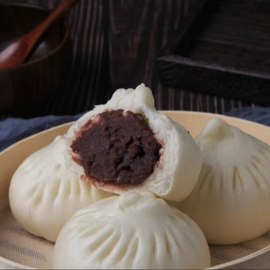 Китайская выпечка зерна закуски на пару красная фасоль Пау сладкие булочки