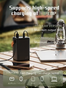 60000mAh USB Gran capacidad 100000mAh Tipo C 3 Entradas + 3 Salidas PD 3,0 QC 4,0 Banco de energía de carga rápida - Product Image 5