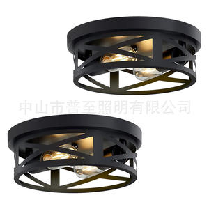 Las Lámparas de Techo Empotradas Negras con Especificaciones Estadounidenses de <span class=keywords><strong>Amazon</strong></span> son Adecuadas para Pasillos, Casas de Campo, Estilo Retro Transfronterizo - Product Image 1