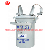 Transformateur monophasé Xinghe 167KVA 4160/2400V 120/240V monté sur poteau, norme IEC60076, 50/60Hz, refroidi à l'huile