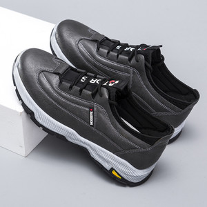 Pu Leather Upper <strong>Waterproof</strong> Anti slip Men's Walking Hiking Trekking Trail Travel Shoes Sneakers <strong>Trainers</strong> for Man - Product Image 3