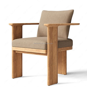 बगीचे और पिछवाड़े के लिए 6 कुर्सियों के साथ आधुनिक टिक लकड़ी आउटडोर डाइनिंग टेबल सेट - Product Image 5