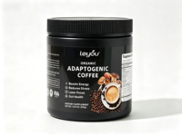 Café Adaptogène : Énergie Accrue, Stress Réduit, Concentration Améliorée & Santé Intestinale – Infusé aux Champignons et Herbes 300g