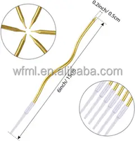 Bougies d'anniversaire longues et fines en spirale, surface métallique, cire de paraffine, bougies courbes pour gâteaux, cupcakes, décorations de fêtes et événements