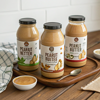 Rouleau d'étiquettes d'emballage auto-adhésives personnalisées en PET Beurre d'arachide imprimé UV brillant mat holographique pour carton alimentaire
