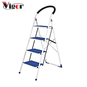 تصميم جديد استخدام المنزل 4 درجة سلم سلم الحديد قابلة للطي - Product Image 4