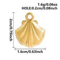 Breloques en acier inoxydable en gros, plaquées or, pendentifs étoile de mer, croix, poisson pour boucles d'oreilles et colliers