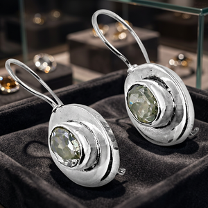 Pendientes de Plata de Ley 925 con Circonitas y Piedras Preciosas de Calidad AAA de Art Palace Classic, Regalo para Bodas y Fiestas, Tamaño Personalizado - Product Image 4