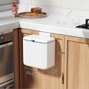 Cubo de Basura de Pared para Cocina, Contenedor de Residuos para Coche, Mini Cubo de Basura, Cubo de Basura Portátil con Apertura Manual - Product Image 2