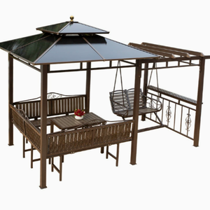 Gazebo Solar de Lujo Económico, Marco de Aluminio con Recubrimiento en Polvo, Techo Metálico, Parasol <span class=keywords><strong>para</strong></span> <span class=keywords><strong>Terraza</strong></span> Exterior - Product Image 2