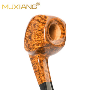 MUXIANG Wooden Tobacco Pipe Solid Briar Wood Handcrafted Free Type 3mm Filter Smoking Accessory for Men - Product Image 3