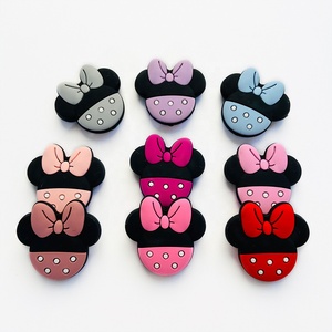 Perles en vrac en silicone de qualité alimentaire, motif <span class=keywords><strong>Minnie</strong></span>, pour la fabrication de stylos, de bijoux et de chaînes de sucettes pour bébés - Product Image 2