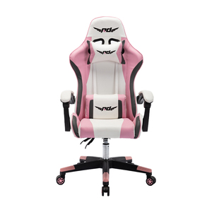 Kursi Putar Balap Tradisional Kulit Sintetis Ergonomis untuk Gamer dengan Mekanisme Multi-Fungsi Sandaran Kepala Bantal Lumbar - Product Image 4